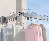 Thumbnail for Grey clothes drying rack – folded position