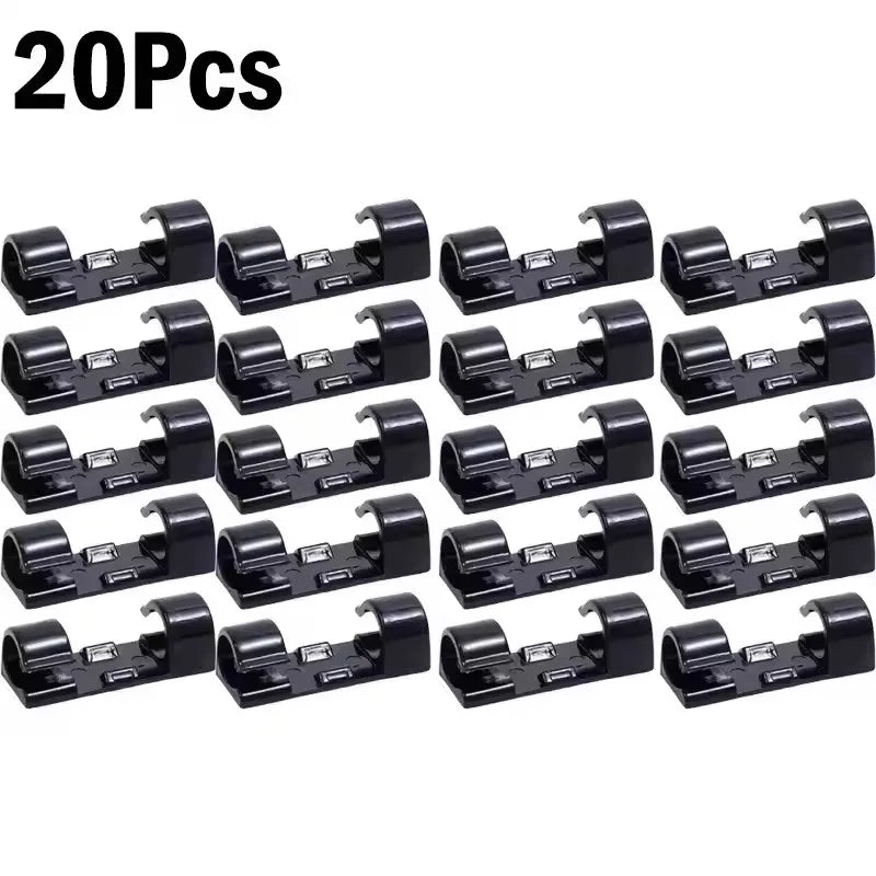 Cable clips holding multiple everyday cords