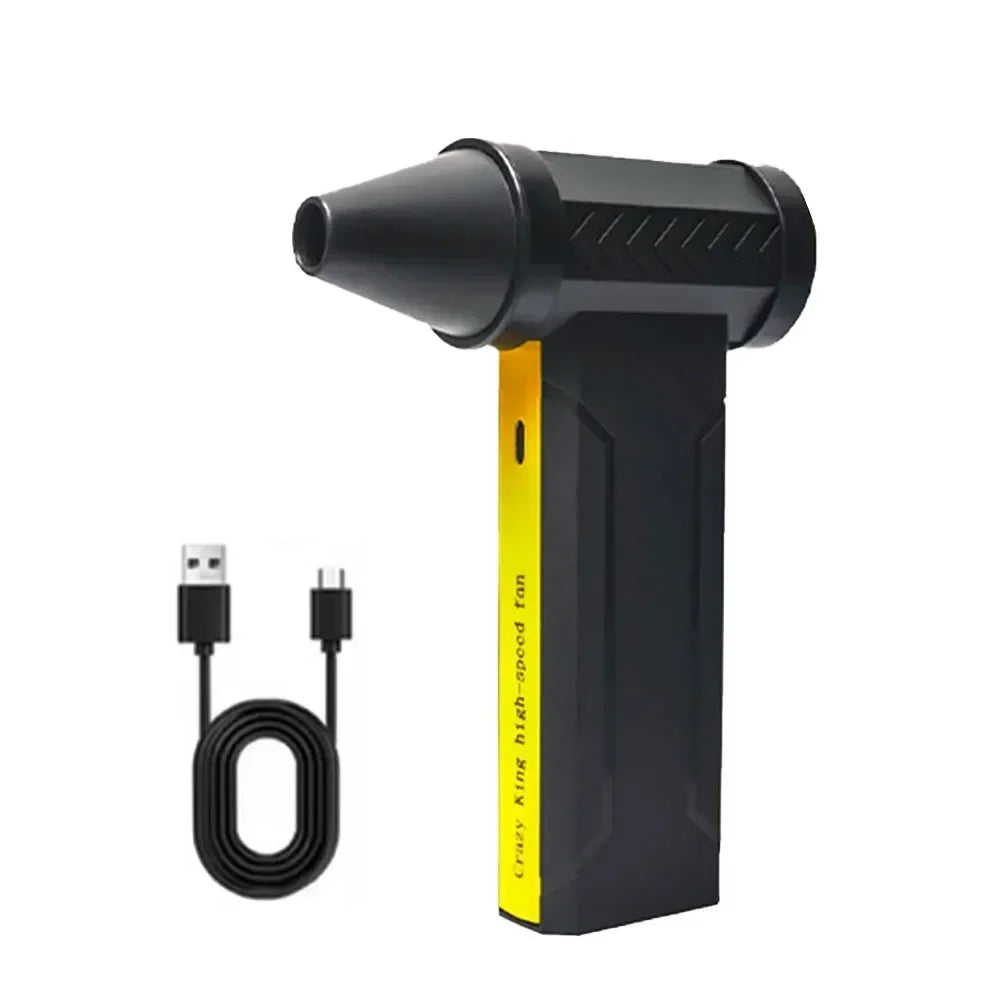 Compact Black turbo air duster side view