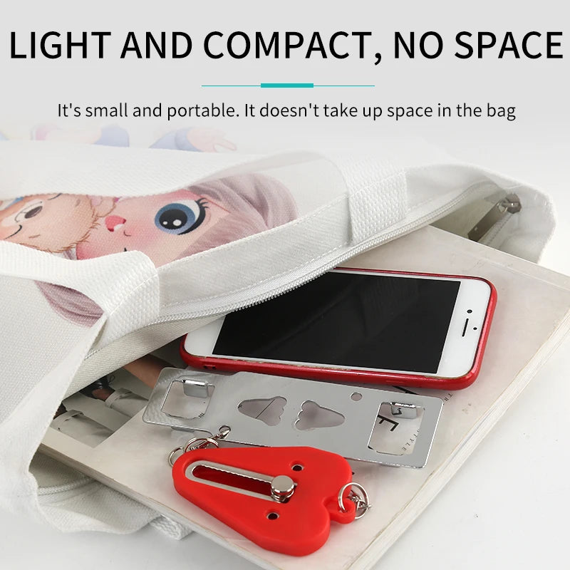 Red portable door latch components
