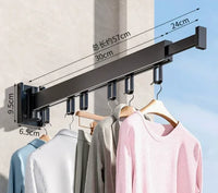 Thumbnail for Wall-mounted laundry rack – extended arm position