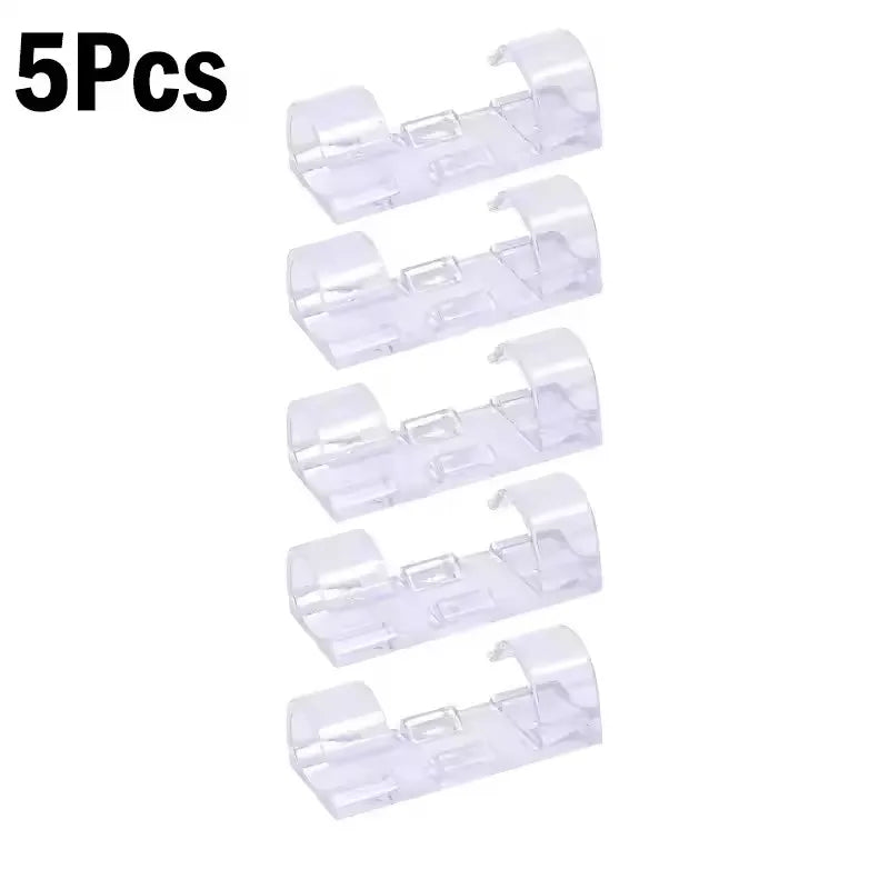 White cable organizer clip pack