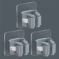 Thumbnail for Three-piece grey adhesive mop holder pack