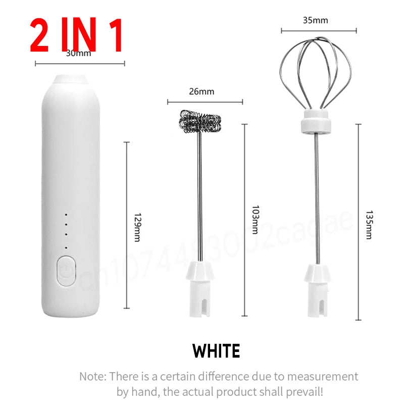 Rechargeable whisk frother – close-up product detail