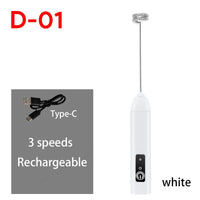 Thumbnail for Black rechargeable frother – accessory and component view