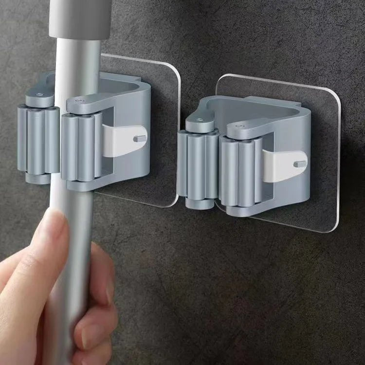 Adhesive Mop & Broom Holder – 1, 2 or 3 Pack - InspiredGrabs.com