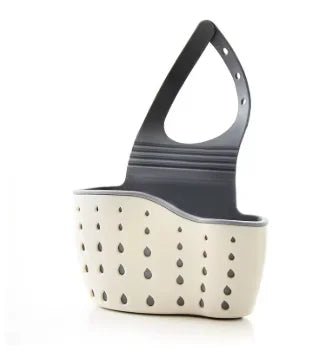 Adhesive Stainless Steel Sink Caddy with Drain Tray - InspiredGrabs.com