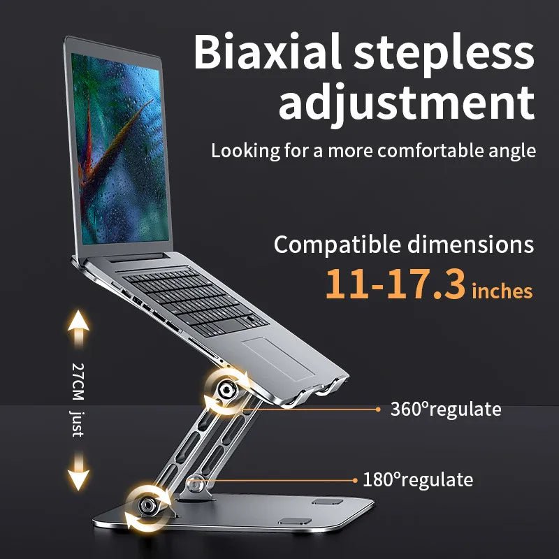 Adjustable Aluminum Laptop & Tablet Stand - InspiredGrabs.com