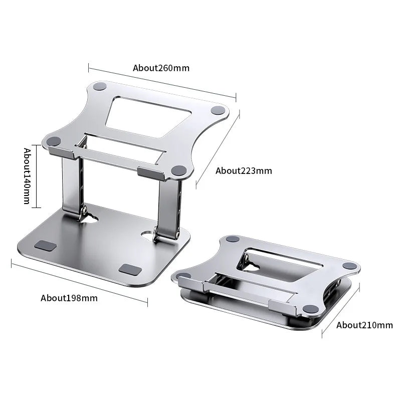 Adjustable Aluminum Laptop & Tablet Stand - InspiredGrabs.com