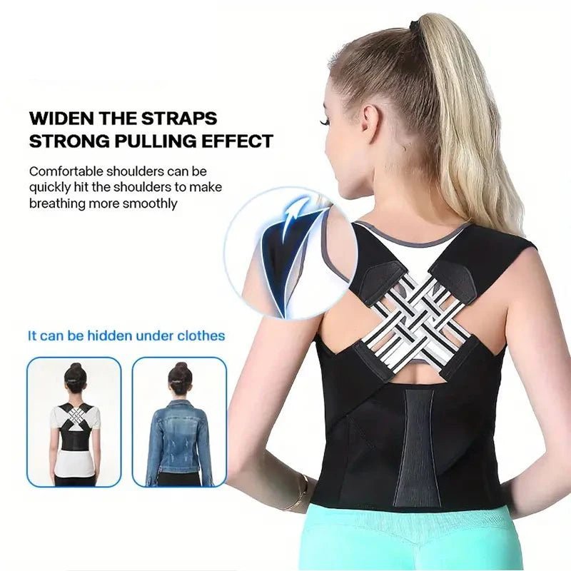 Adjustable Back Brace for Posture Support - InspiredGrabs.com