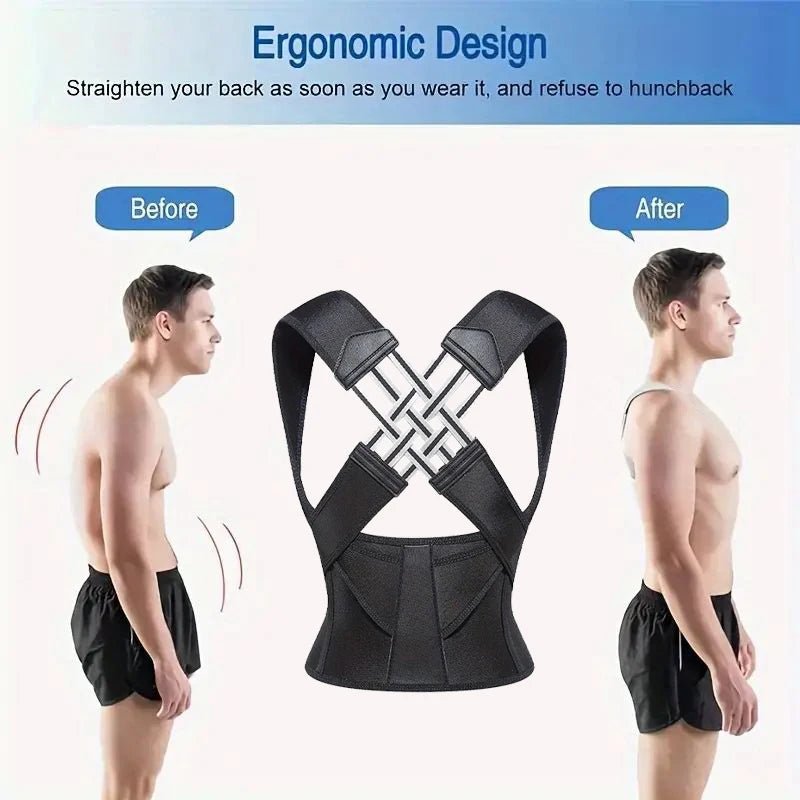 Adjustable Back Brace for Posture Support - InspiredGrabs.com