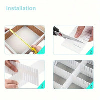 Thumbnail for Adjustable Plastic Space separation tool Desk and Drawer Organizer Dividers PP Material Storage System for Office Dorm Home - InspiredGrabs.com