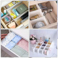 Thumbnail for Adjustable Plastic Space separation tool Desk and Drawer Organizer Dividers PP Material Storage System for Office Dorm Home - InspiredGrabs.com