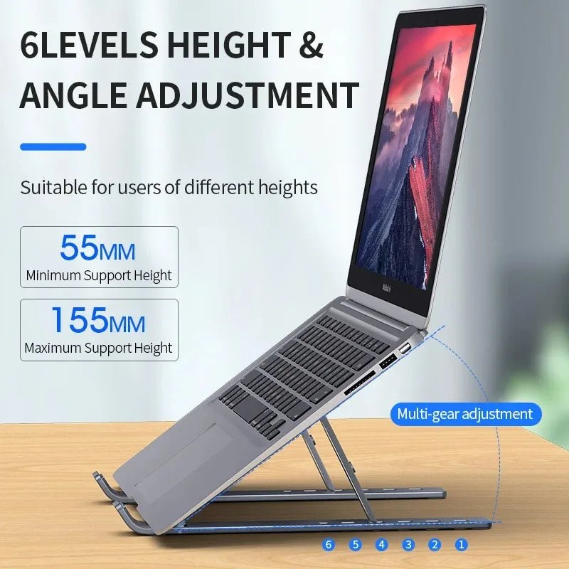 Adjustable Portable Laptop Stand - Ergonomic Support - InspiredGrabs.com