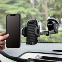 Thumbnail for Adjustable Suction-Cup Car Phone Holder – Black - InspiredGrabs.com