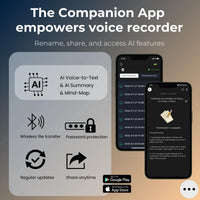 Thumbnail for AI Voice Recorder with Speech - to - Text, Translation & 64GB Storage - InspiredGrabs.com