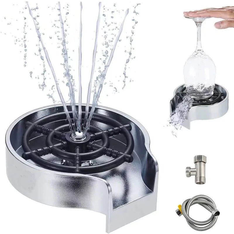 Automatic Kitchen Sink Glass & Bottle Rinser - InspiredGrabs.com