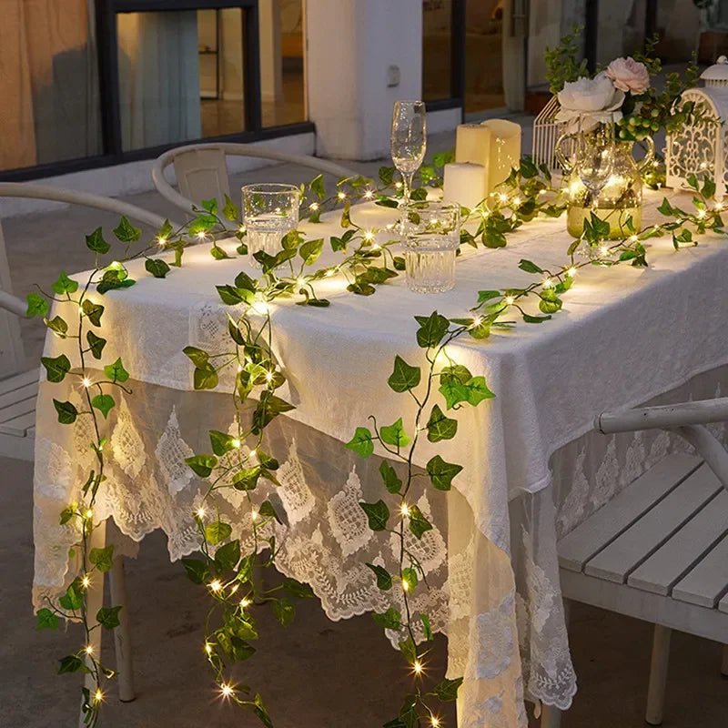 Battery-Powered Leaf Vine String Lights – 3 Lengths, 4 Styles - InspiredGrabs.com