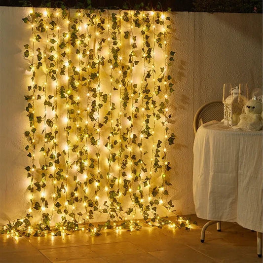 Battery-Powered Leaf Vine String Lights – 3 Lengths, 4 Styles - InspiredGrabs.com