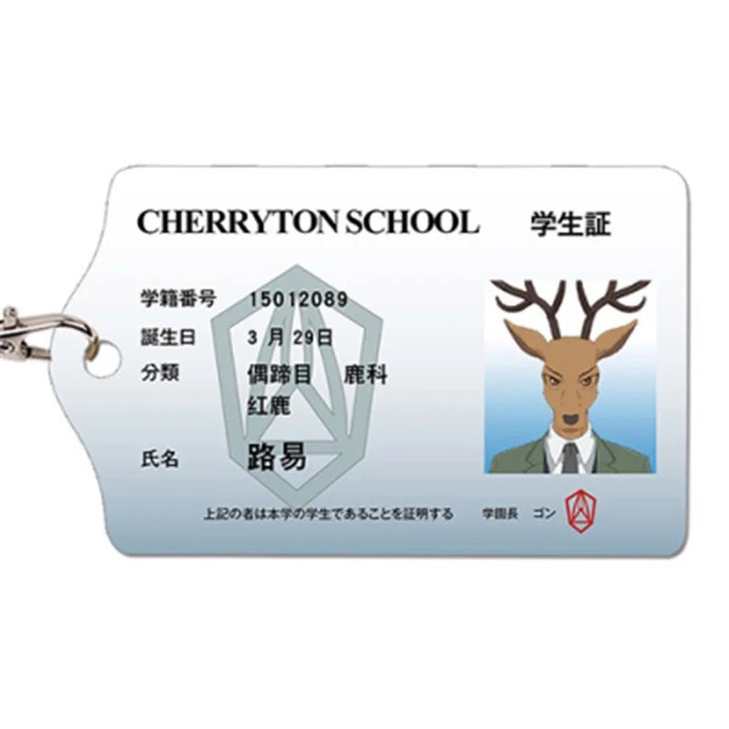 BEASTARS Legosi Cosplay Acrylic Student Card Holder Keychain Card Case Bag Bank Card Holder Props - InspiredGrabs.com