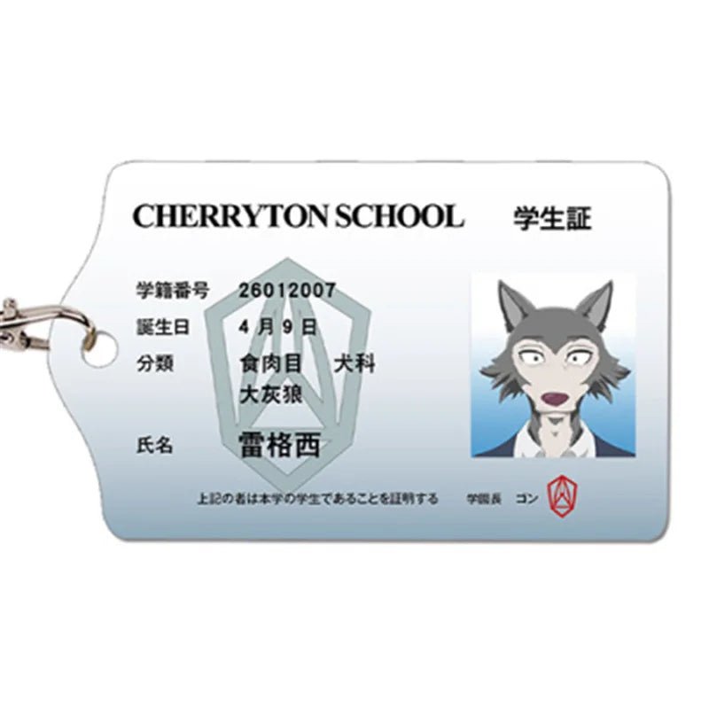 BEASTARS Legosi Cosplay Acrylic Student Card Holder Keychain Card Case Bag Bank Card Holder Props - InspiredGrabs.com