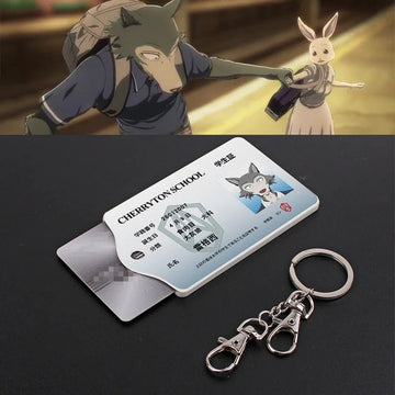 BEASTARS Legosi Cosplay Acrylic Student Card Holder Keychain Card Case Bag Bank Card Holder Props - InspiredGrabs.com
