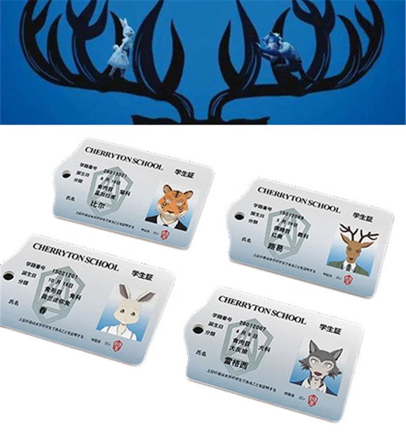 BEASTARS Legosi Cosplay Acrylic Student Card Holder Keychain Card Case Bag Bank Card Holder Props - InspiredGrabs.com