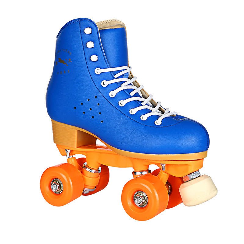 Black Four - Wheel Roller Skates with Adjustable Brake and PU Wheels - InspiredGrabs.com