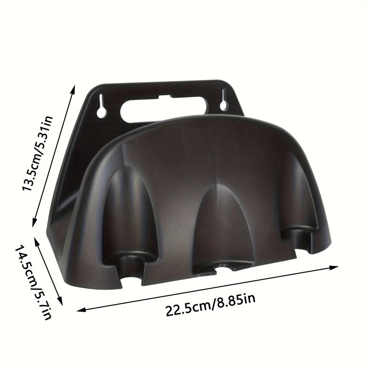 Black Wall-Mounted Garden Hose Hanger - InspiredGrabs.com