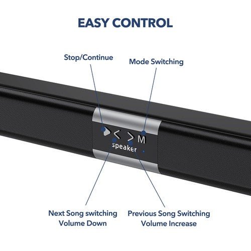 Bluetooth 32 - Inch Soundbar with Powerful Bass - InspiredGrabs.com