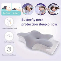 Thumbnail for Butterfly Memory Foam Neck Support Pillow – Slow Rebound Ergonomic Sleeping Pillow - InspiredGrabs.com