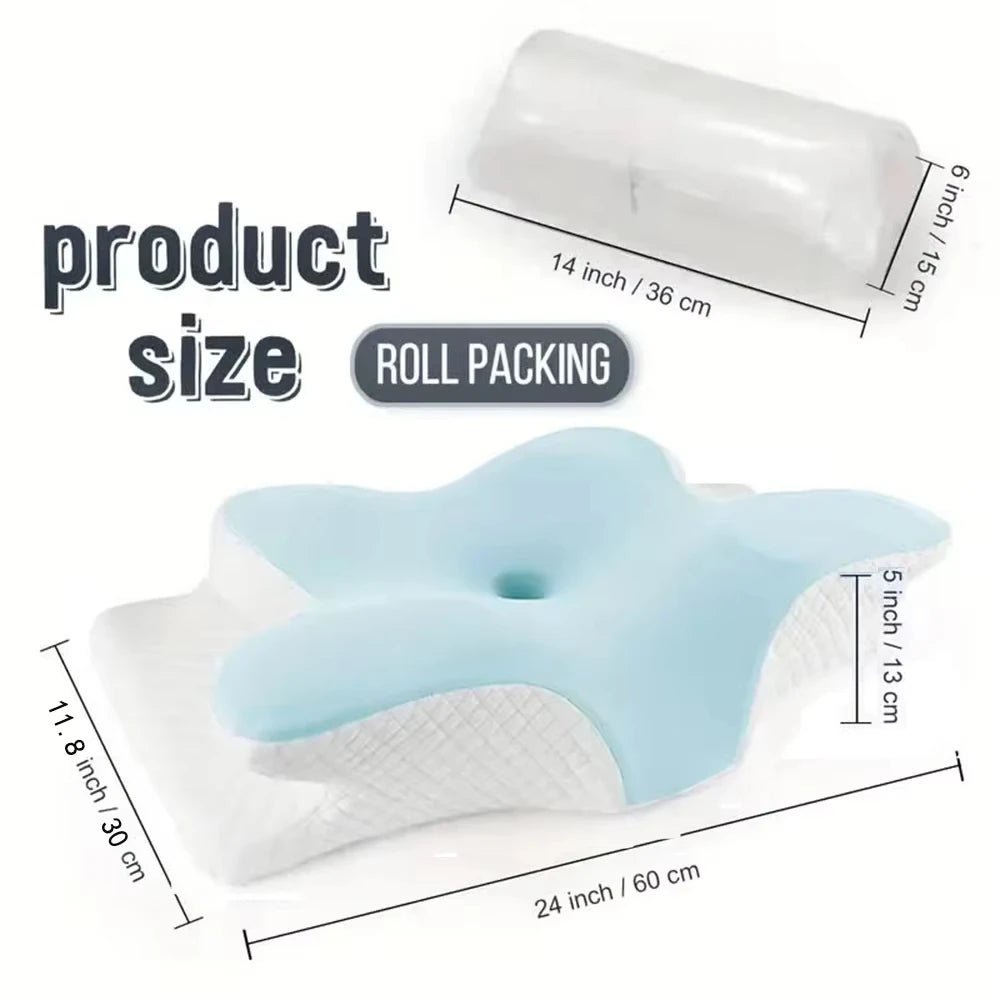 Butterfly Memory Foam Neck Support Pillow – Slow Rebound Ergonomic Sleeping Pillow - InspiredGrabs.com