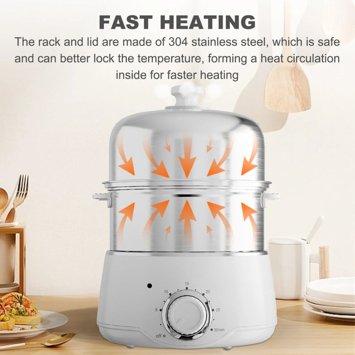 CACHOO Electric Egg Cooker - 14 Egg Capacity - InspiredGrabs.com