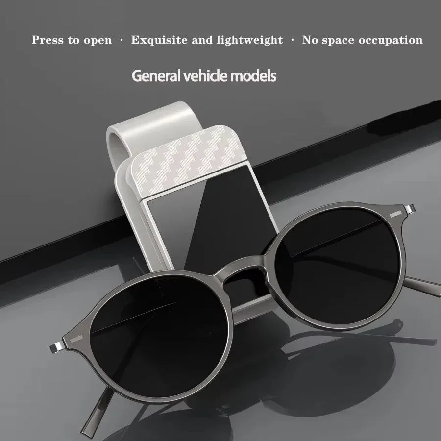 Car Sun Visor Sunglasses & Ticket Clip – Black - InspiredGrabs.com