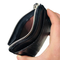 Thumbnail for Casual Classic Men'S Wallet Solid Color Textured Pu Zipper Card Holder Mini Slim Wallet For Boyfriend Husband Gift 2022 New - InspiredGrabs.com