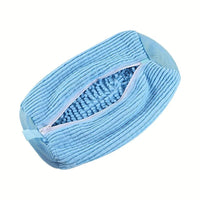 Thumbnail for Chenille-Lined Shoe Washing Bag – Blue - InspiredGrabs.com