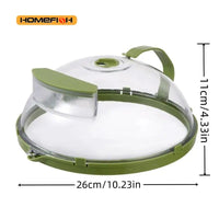 Thumbnail for Clear Microwave Food Cover with Steam Vent & Handle - InspiredGrabs.com