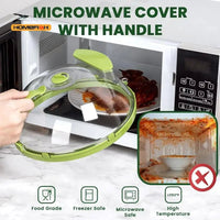 Thumbnail for Clear Microwave Food Cover with Steam Vent & Handle - InspiredGrabs.com