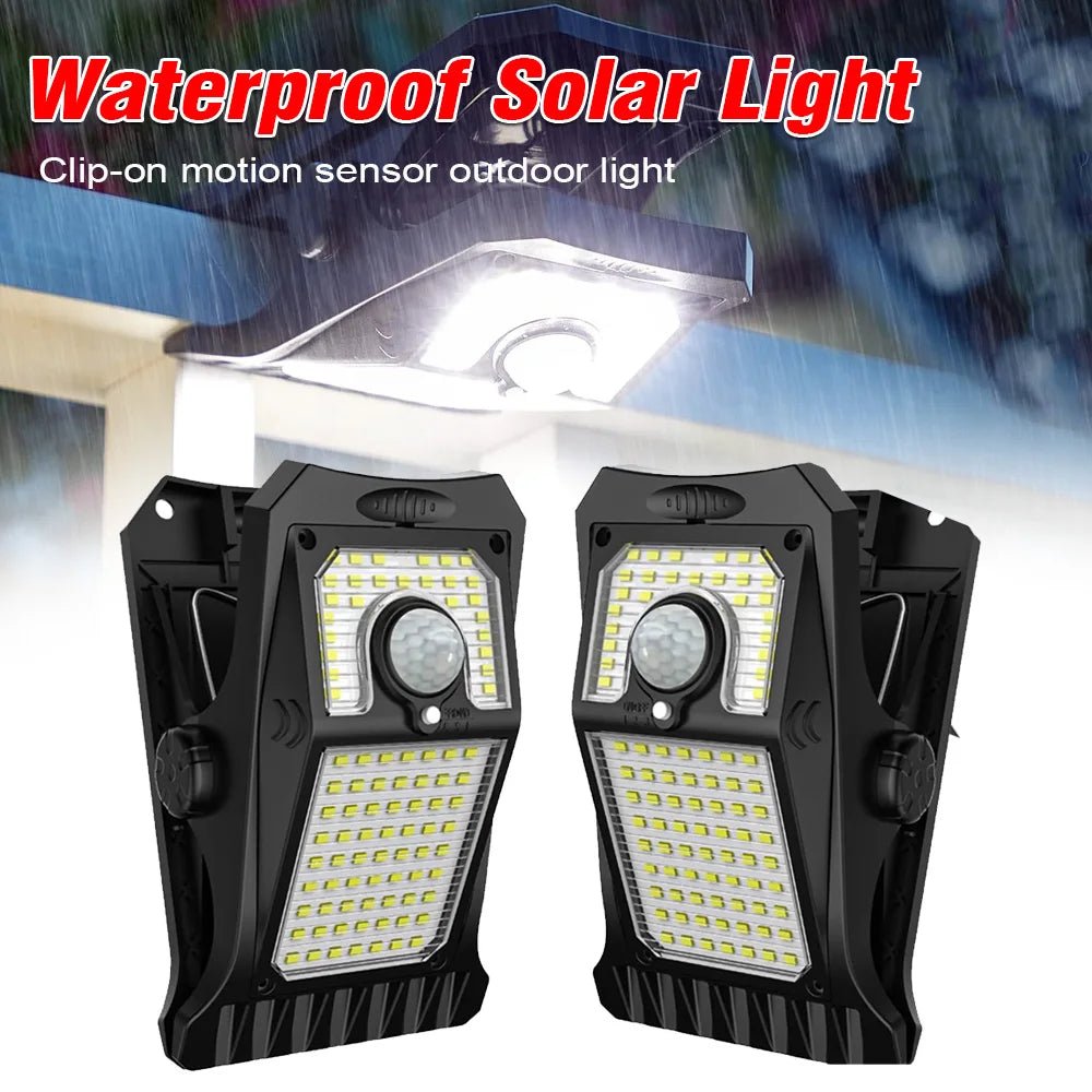 Clip - on Solar Motion Sensor Security Light with 3 Modes - InspiredGrabs.com