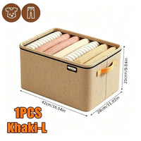 Thumbnail for Collapsible Fabric Clothing Organizer – 3 Sizes, 2 Colors - InspiredGrabs.com