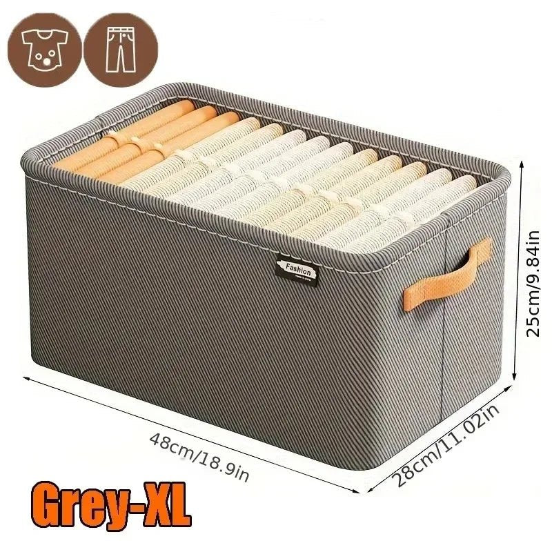 Collapsible Fabric Clothing Organizer – 3 Sizes, 2 Colors - InspiredGrabs.com