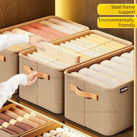 Thumbnail for Collapsible Fabric Clothing Organizer – 3 Sizes, 2 Colors - InspiredGrabs.com