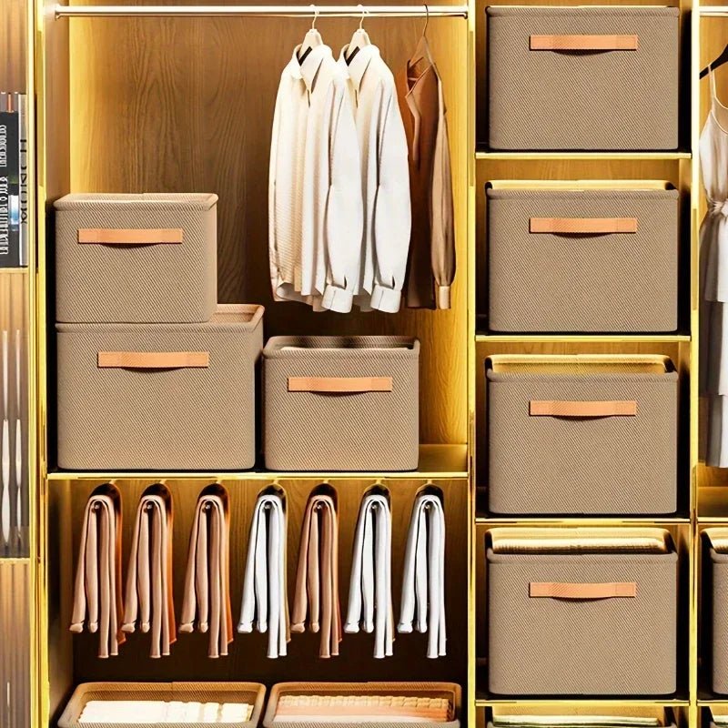 Collapsible Fabric Clothing Organizer – 3 Sizes, 2 Colors - InspiredGrabs.com