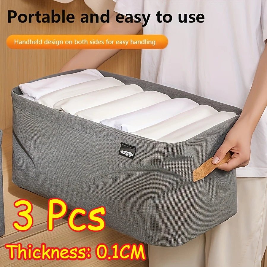 Collapsible Fabric Clothing Organizer – 3 Sizes, 2 Colors - InspiredGrabs.com