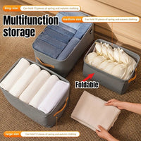 Thumbnail for Collapsible Fabric Clothing Organizer – 3 Sizes, 2 Colors - InspiredGrabs.com