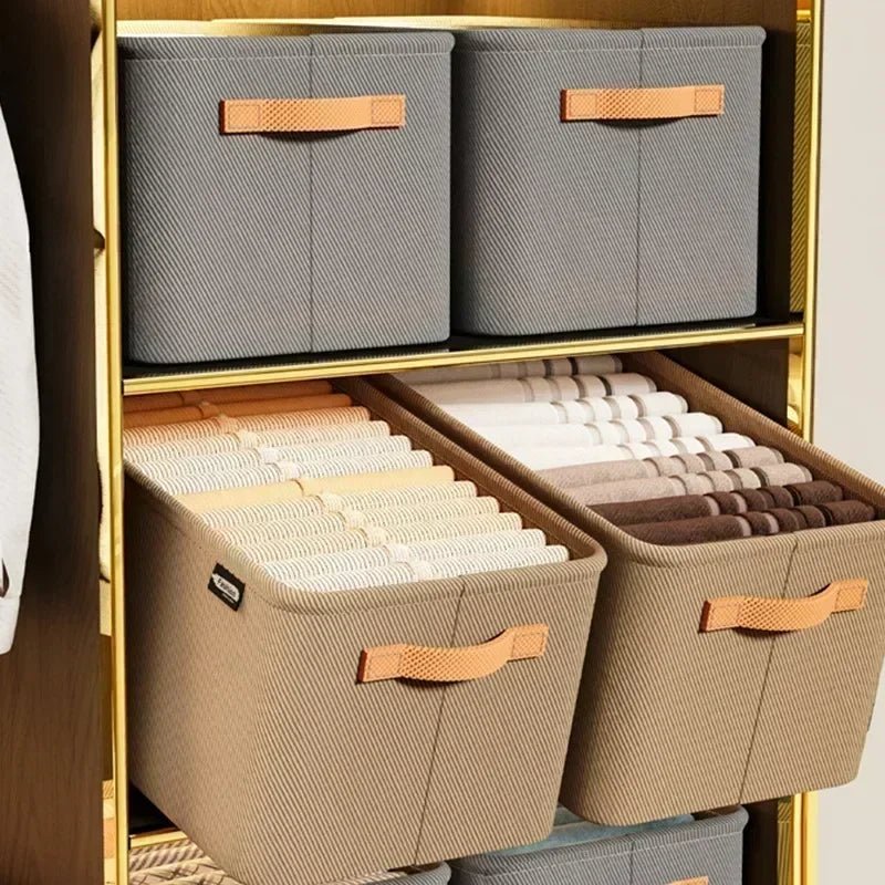Collapsible Fabric Clothing Organizer – 3 Sizes, 2 Colors - InspiredGrabs.com