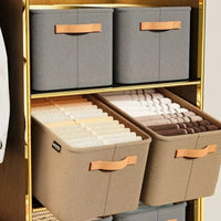 Thumbnail for Collapsible Fabric Clothing Organizer – 3 Sizes, 2 Colors - InspiredGrabs.com