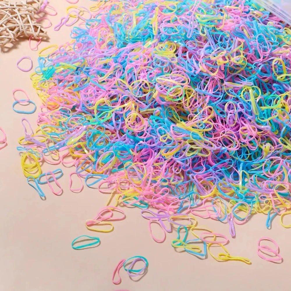 Colorful Elastic Hair Ties – 500, 1000 or 2000 Pieces - InspiredGrabs.com