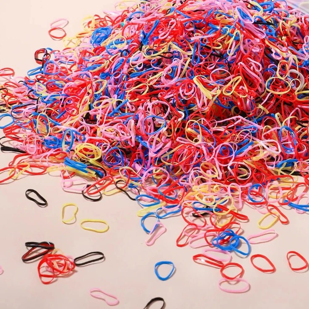Colorful Elastic Hair Ties – 500, 1000 or 2000 Pieces - InspiredGrabs.com