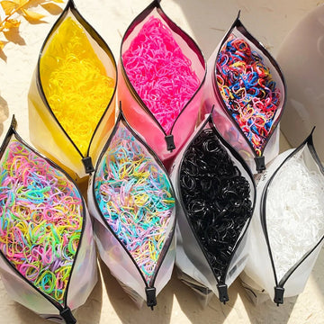 Colorful Elastic Hair Ties – 500, 1000 or 2000 Pieces - InspiredGrabs.com
